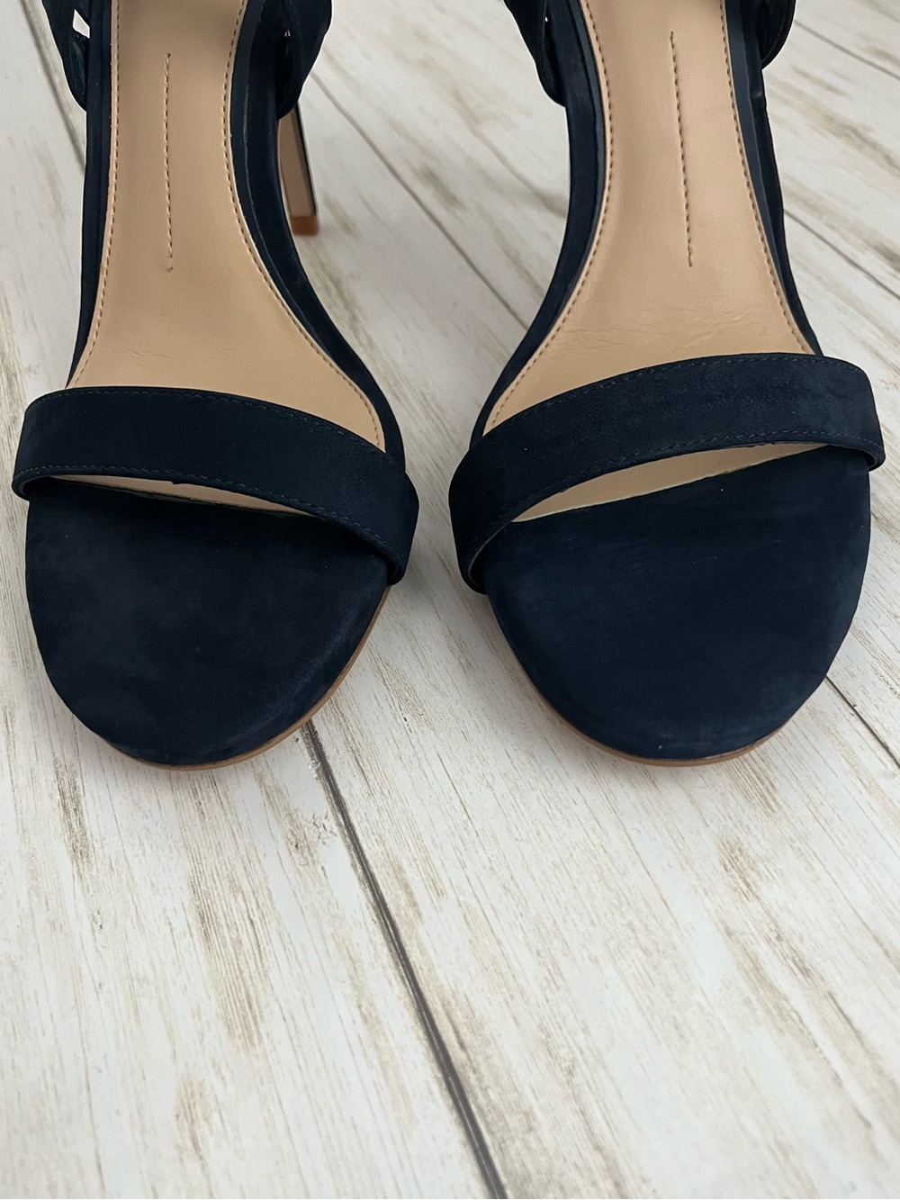 Gianni Bini Navy Suede Lace-Up Stiletto Sandal - Picture 5 of 10